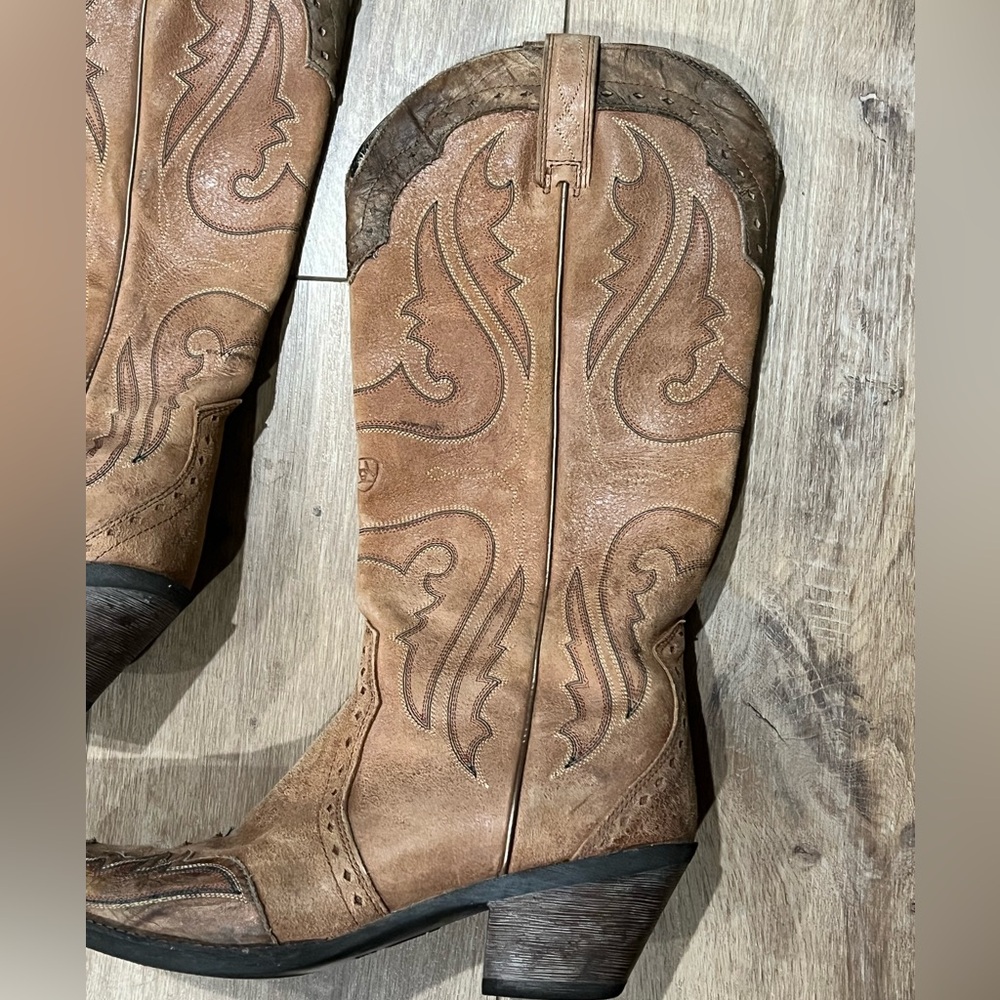 Ariat Women's Heritage Western Cowboy X-Toe Wingtip 9B - Picture 4 of 8